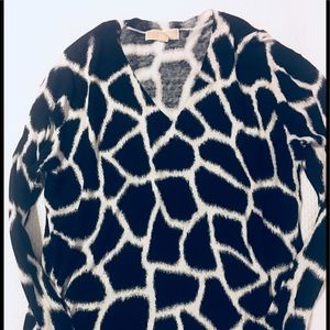 Michael Kors giraffe print long sweater
